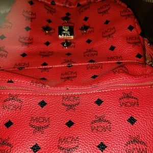 MCM Red Backpack